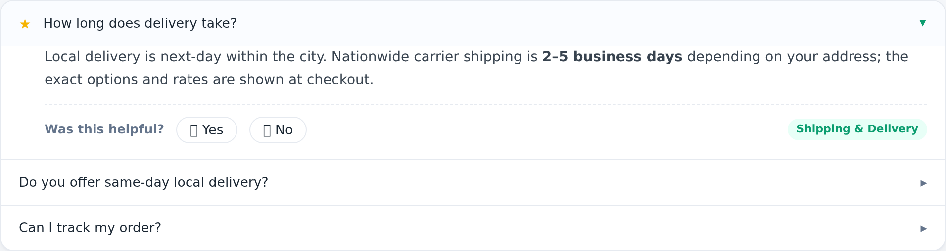 An expanded FAQ answer